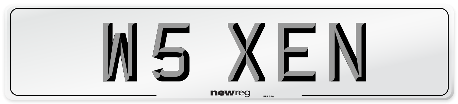W5 XEN Number Plate from New Reg